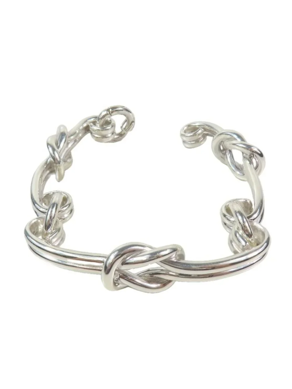 Gucci Vintage Knot Bracelet Bangle Silver
